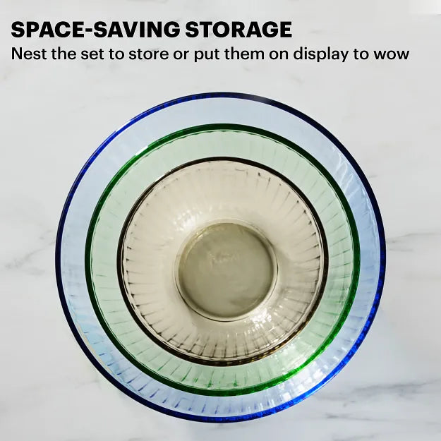 Pyrex? Colors Sculpted Tinted 3-piece Mixing Bowl Set - Image 4