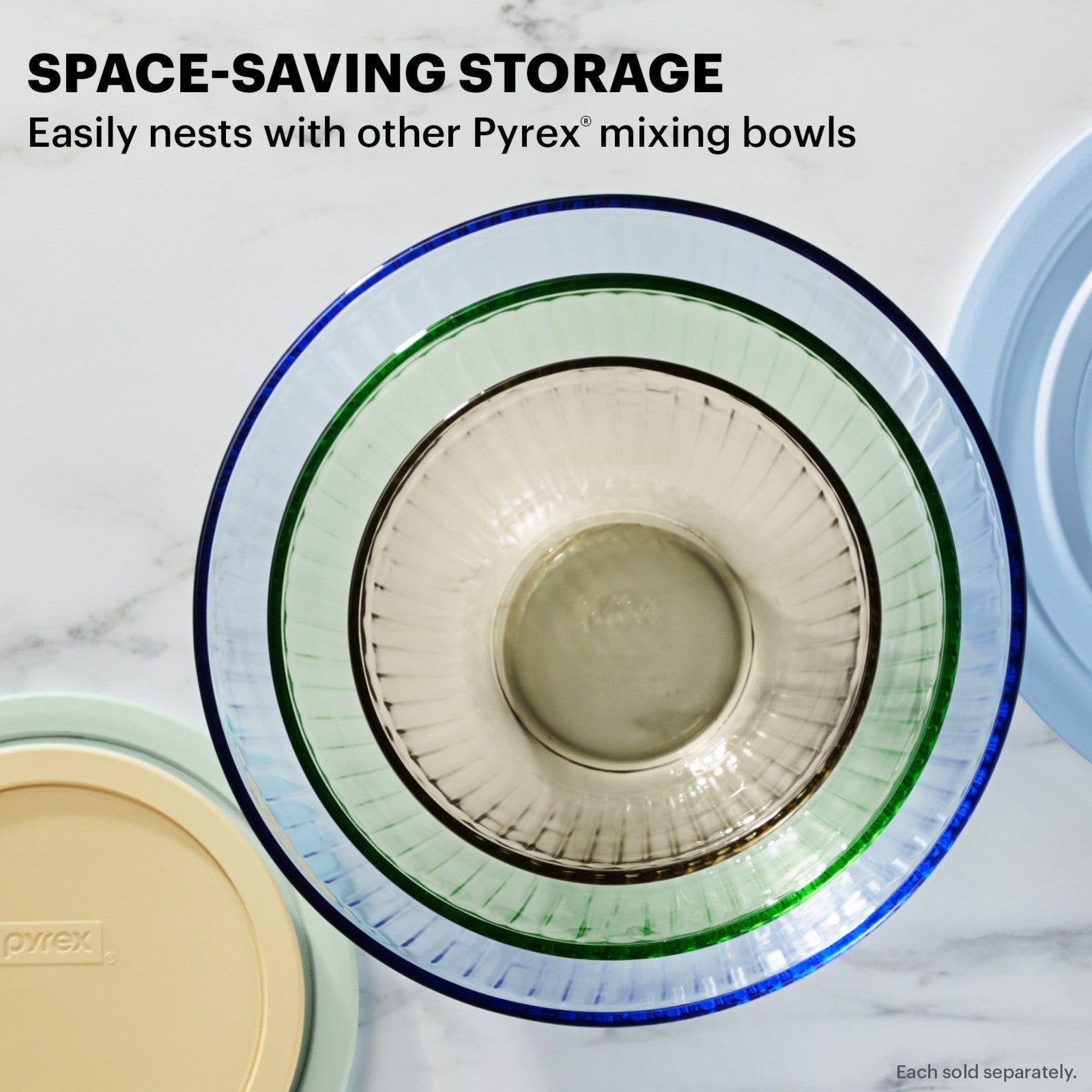 Pyrex? Colors Sculpted Tinted 2.3-quart Mixing Bowl with Lid. Green - Image 3