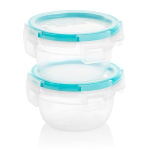 Snapware Total Solution 2-pack Plastic Food Storage Container Set with Aqua Lids
