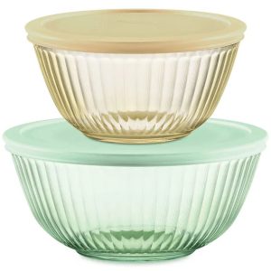 Pyrex Colors Sculpted Tinted 4-piece Mixing Bowl Value Pack