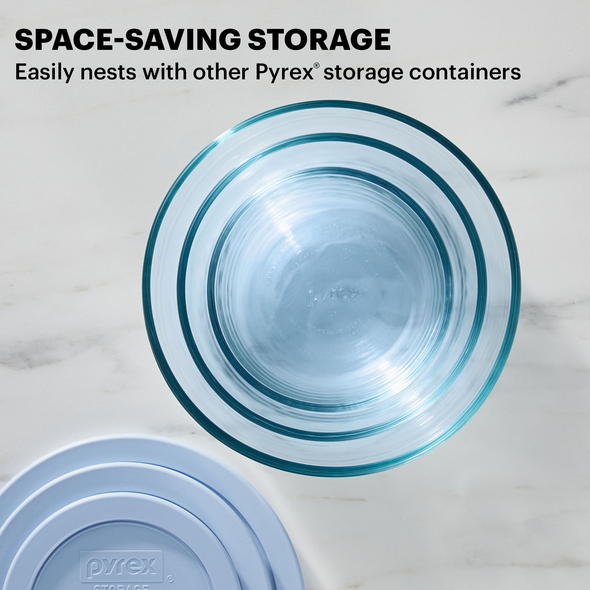 Pyrex Simply Store Tinted 12-piece Storage Set with Plastic Lids. Green and Blue - Image 4