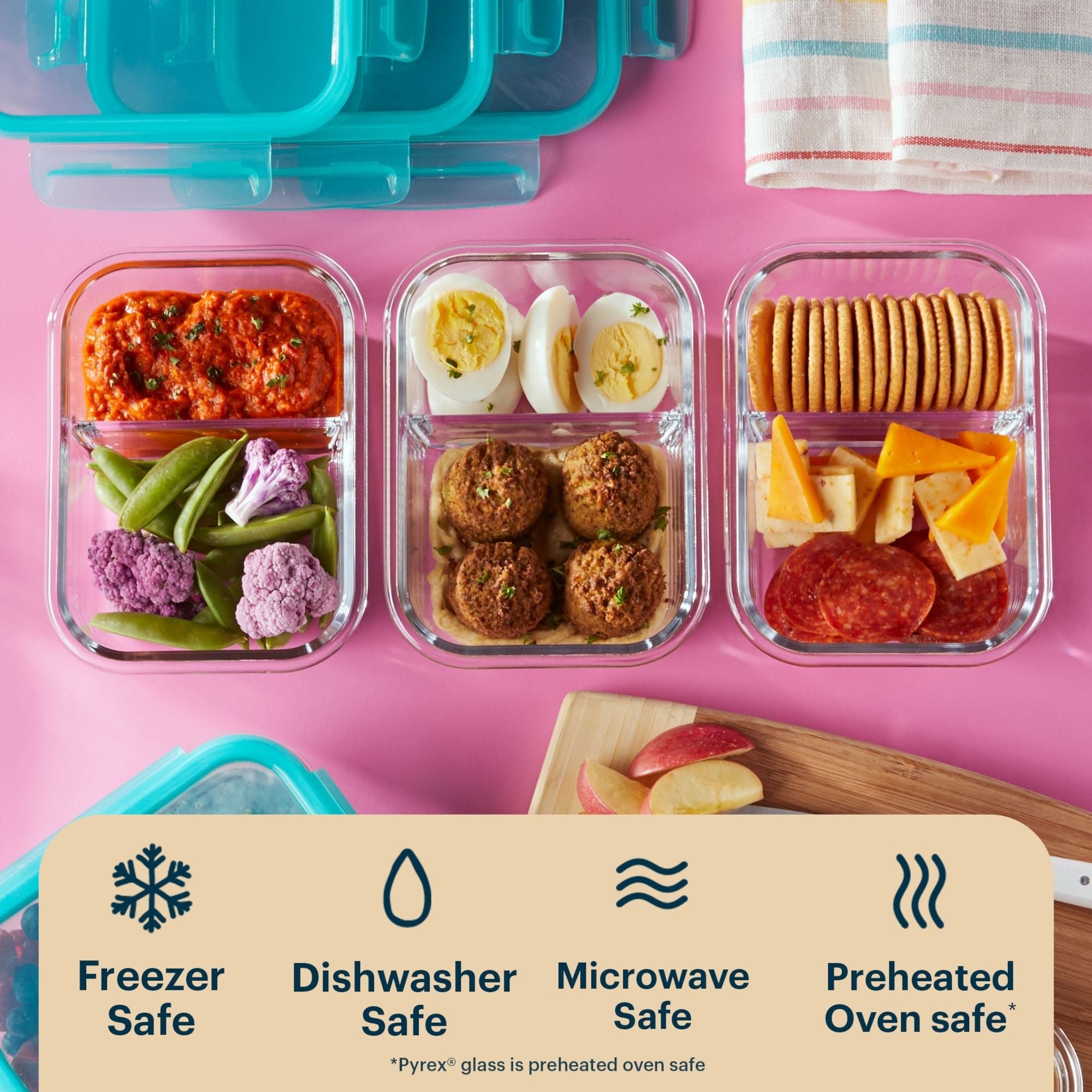 Pyrex? MealBox 10-Piece Divided Storage Set. 2.3 Cup - Image 7