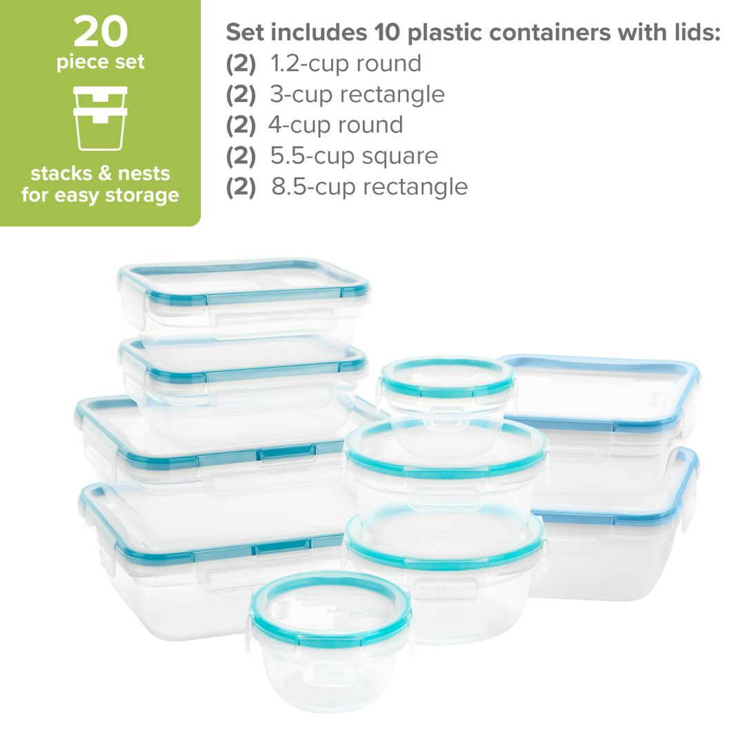 Snapware Total Solution 20-piece Plastic Food Storage Container Set - Image 3