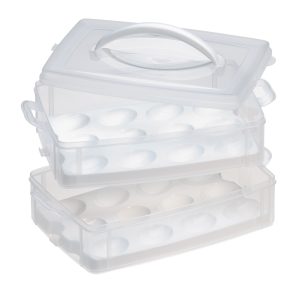 Snapware Snap 'N Stack 2-Layer Food Storage Container with Egg Holder Trays