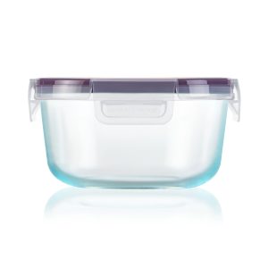 Snapware Total Solution Pyrex Glass 4-cup Round Food Storage with Plastic Lid